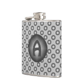 Monogram Modern Stylish Silver Polka Dot Heupfles (Links)