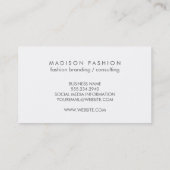 Monogram Modern Subtiel Groen Patroon Visitekaartje (Achterkant)