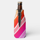 Monogram Modern Summer Stripes Cute Cool Flesjeskoeler (Fles Achterkant)