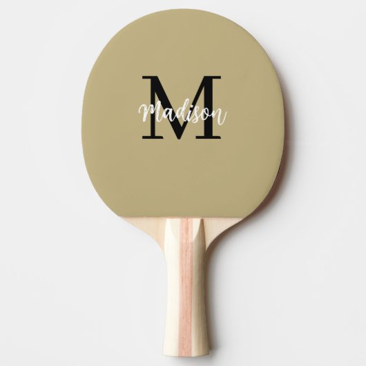 Monogram Modern Tan Black Sand Tafeltennisbatje (Voorkant)