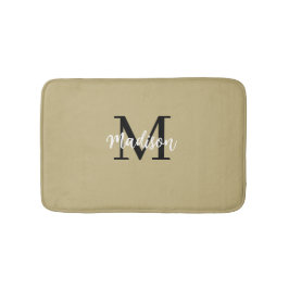 Monogram Modern Tan Sand and Black Badmat