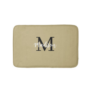 Monogram Modern Tan Sand and Black Badmat