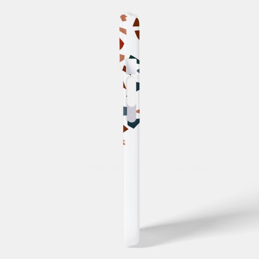 Monogram Modern Terrazzo Mozaïek Patroon Case-Mate iPhone Case (Achterkant / Links)