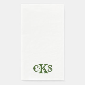 Monogram Modern Texas Guest Bath Papier Servet