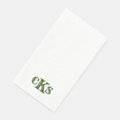 Monogram Modern Texas Guest Bath Papier Servet (Hoek)