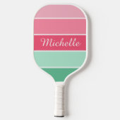 Monogram Modern Trendy Elegant Colors Sjabloon Pickleball Paddle (Achterkant)