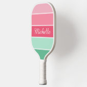 Monogram Modern Trendy Elegant Colors Sjabloon Pickleball Paddle (Links)