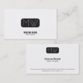 Monogram modern type visitekaartje (Voorkant / Achterkant)