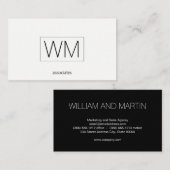 Monogram | Modern uitvoerend Visitekaartje (Voorkant / Achterkant)