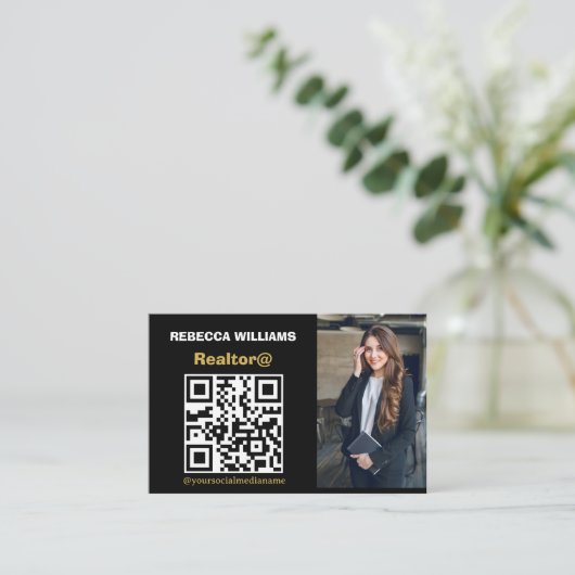 Monogram modern vastgoed 2025 visitekaartje (Staand voorkant)