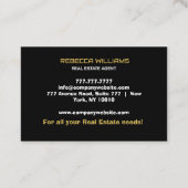 Monogram modern vastgoed 2025 visitekaartje (Achterkant)