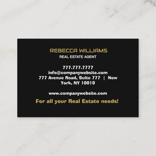 Monogram modern vastgoed 2025 visitekaartje (Achterkant)