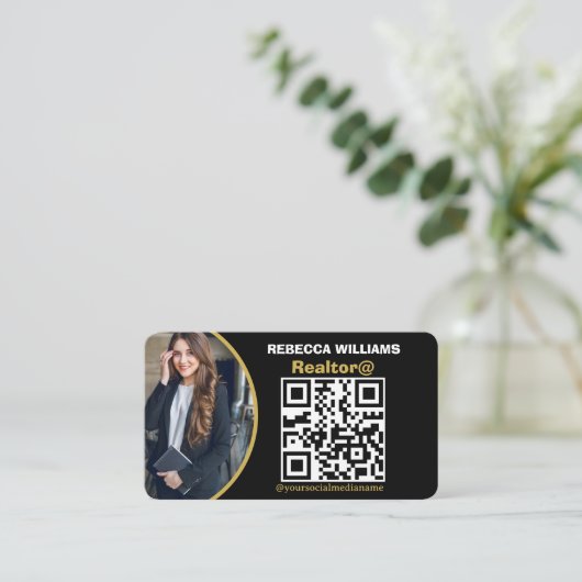 Monogram modern vastgoed 2025 visitekaartje (Staand voorkant)