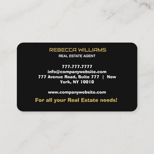 Monogram modern vastgoed 2025 visitekaartje (Achterkant)