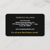 Monogram modern vastgoed 2025 visitekaartje (Achterkant)