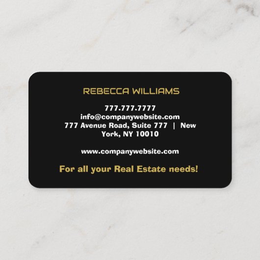 Monogram modern vastgoed 2025 visitekaartje (Achterkant)