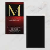 Monogram Modern Visitekaartje (Voorkant / Achterkant)