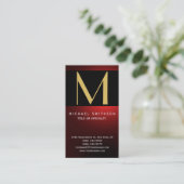 Monogram Modern Visitekaartje (Staand voorkant)