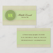 Monogram Modern Visitekaartje Design (Voorkant / Achterkant)