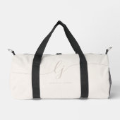 Monogram Modern Vrouwelijk Ivoor Roze Script Stijl Plunjezak (Voorkant)