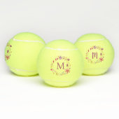 Monogram Modern Waterverf Floral Tennisballen (Multi)