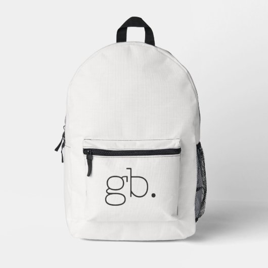 Monogram Modern Wit Bedrukte Rugzak (Voorkant)