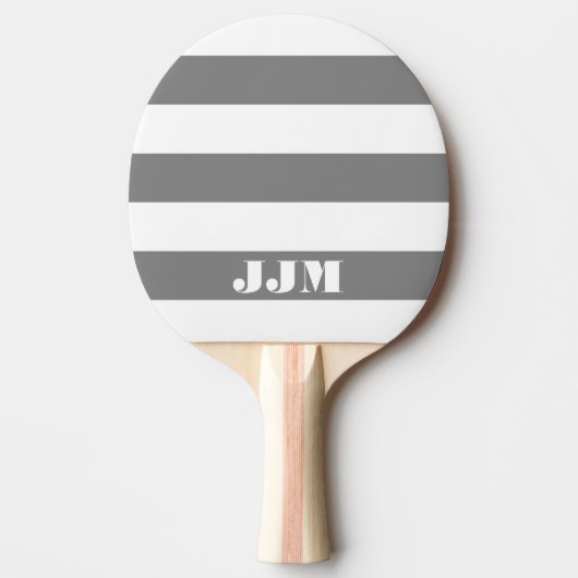 Monogram Modern Wit, Grijs Streep Tafeltennisbatje (Voorkant)