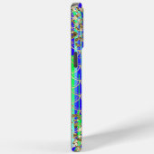 Monogram Modern Zeemeermin Glitter Groen Blauw Case-Mate iPhone Case (Achterkant / Rechts)