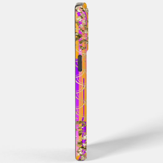 Monogram Modern Zeemeermin Glitter Paarse Sinaasap Case-Mate iPhone Case (Achterkant / Rechts)