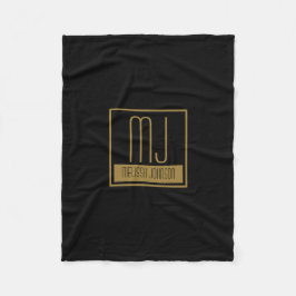 Monogram modern zwart-goudInitiaal Fleece Deken
