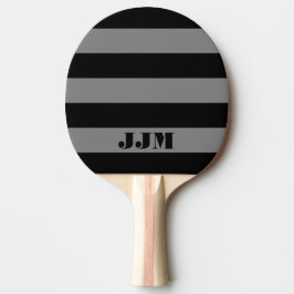 Monogram Modern Zwart, Medium Grijze Streep Tafeltennisbatje