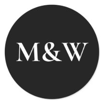 Monogram modern zwart-wit-weduwschap