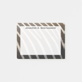 Monogram Modern Zwart Wit Zebra Dierenprint Post-it® Notes