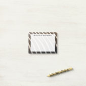 Monogram Modern Zwart Wit Zebra Dierenprint Post-it® Notes (Op bureau)
