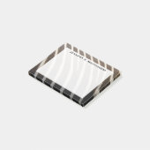 Monogram Modern Zwart Wit Zebra Dierenprint Post-it® Notes (Schuin)