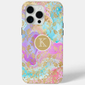 Monogram moderne Abstracte glitter gepersonaliseer Case-Mate iPhone Case (Achterkant)