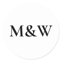 Monogram Moderne Bruiloft Bold Zwart & Wit