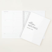 Monogram Moderne Chic Script Calligraphy Planner (Display)