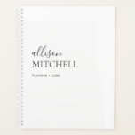 Monogram Moderne Chic Script Calligraphy Planner<br><div class="desc">De grafische naam in moderne manuscriptkalligrafie met elegante serif.</div>