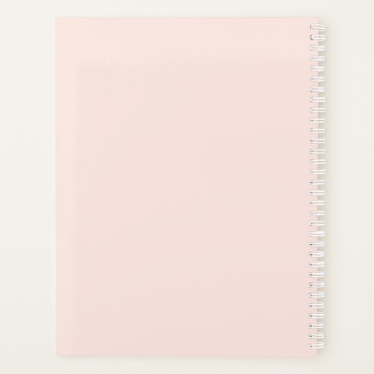 Monogram Moderne Chic Script Calligraphy Planner (Achterkant)