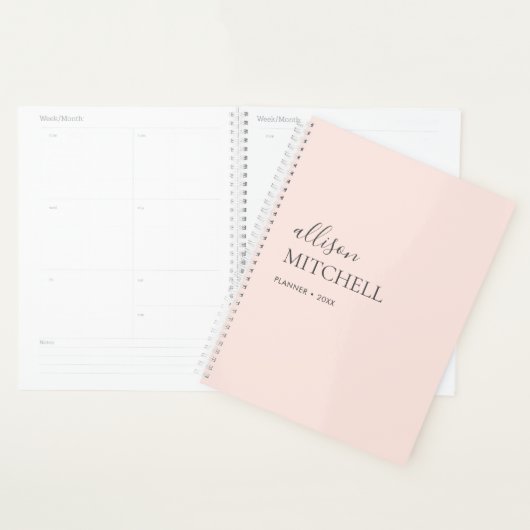 Monogram Moderne Chic Script Calligraphy Planner (Display)