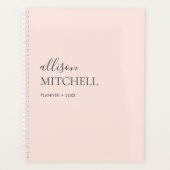 Monogram Moderne Chic Script Calligraphy Planner (Voorkant)