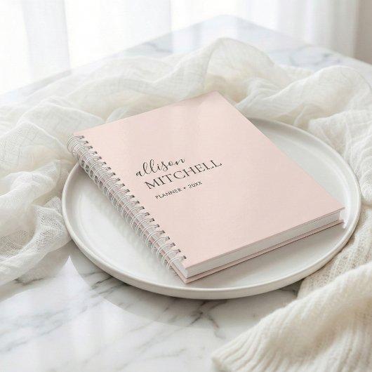 Monogram Moderne Chic Script Calligraphy Planner