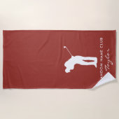 Monogram Moderne Club Huis Naam Aangepast Strandlaken (Voorkant)