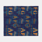 Monogram Moderne Collage van Initialen & Namen Fleece Deken (Voorkant (Horizontaal))