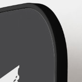 Monogram Moderne Coole Grunge Voeg Je Naam Toe Pickleball Paddle (Links Detail)