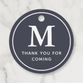 Monogram Moderne Eenvoudige Chic Bedankt voor uw k Bedankjes Labels (Achterkant)