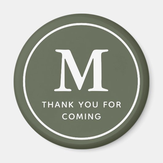 Monogram Moderne Eenvoudige Chic Dank u voor het k Magneet (Voorkant)