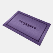 Monogram Moderne Eenvoudige Metallic Paarse Textuu Deurmat (Schuin)
