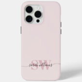 Monogram Moderne Elegant Chic Script Name Case-Mate iPhone Case (Achterkant)